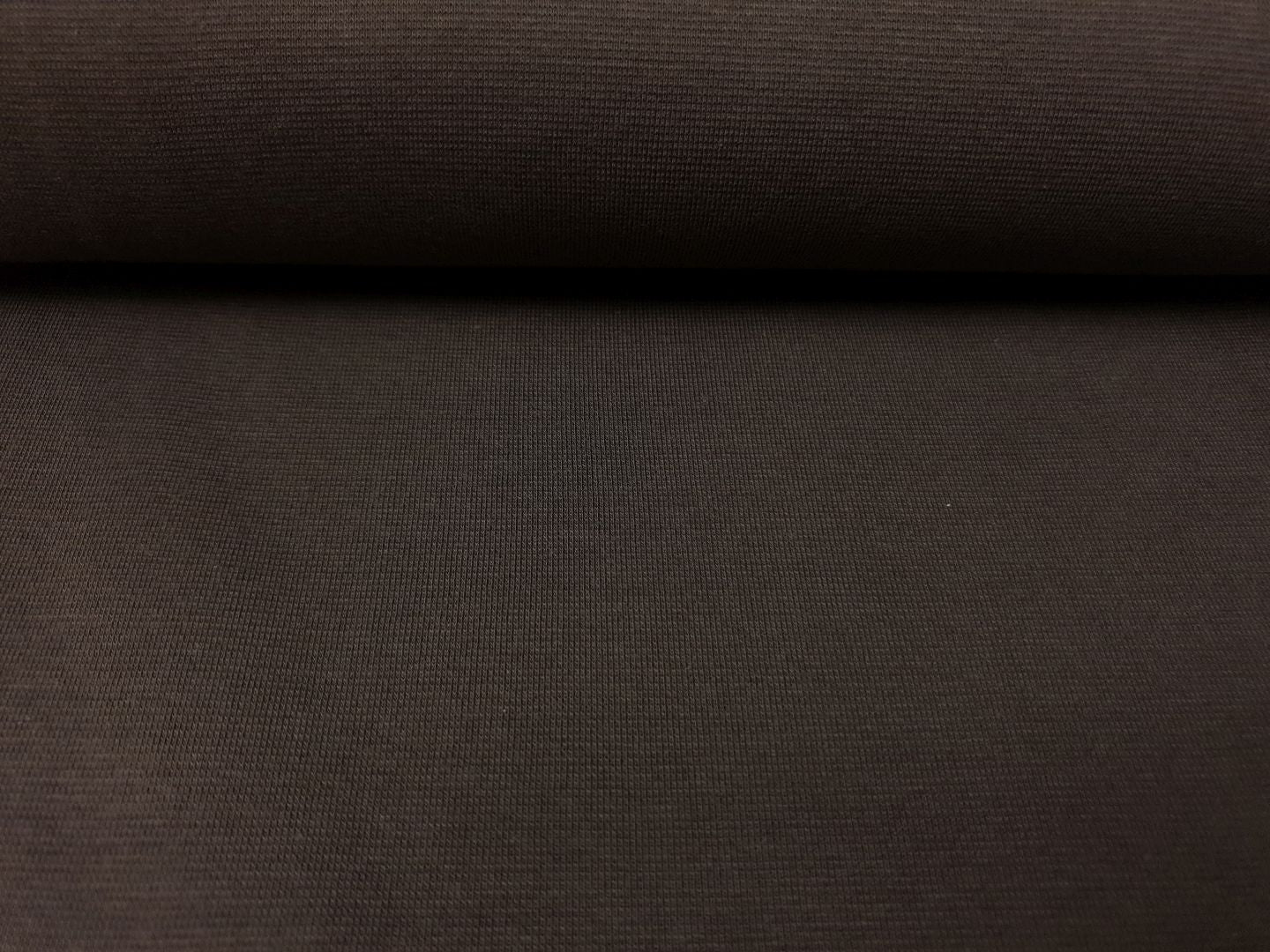 Bündchen uni dunkelbraun