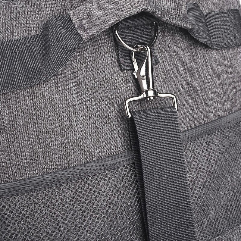 Overlocktasche mit Trolley Kreismuster grau
