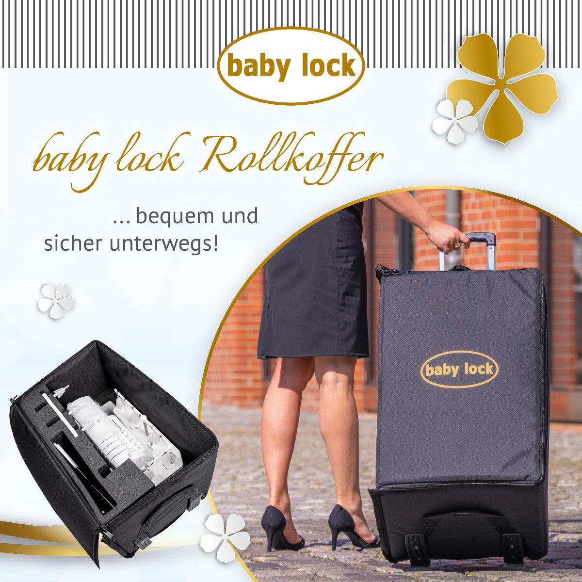 Baby Lock Rollkoffer/Trolley klein