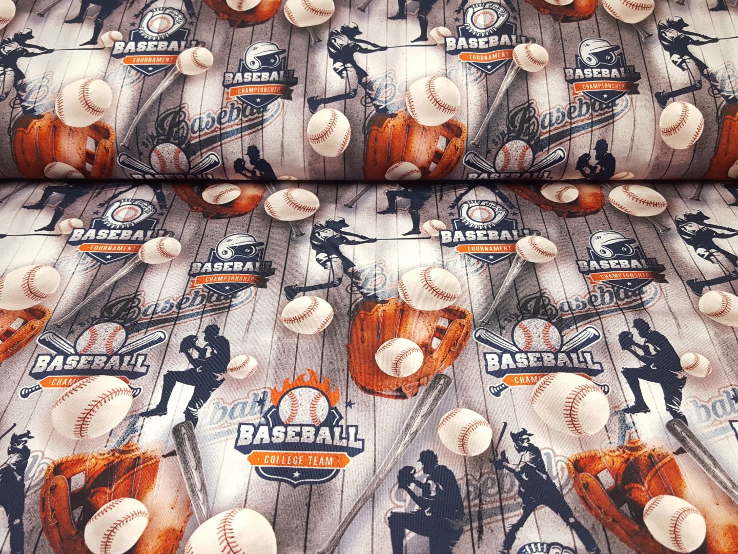 Baseball grau/orange/navy