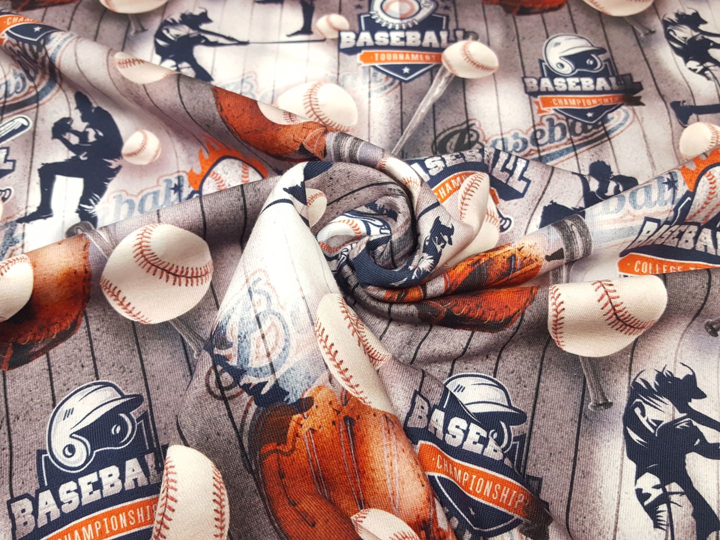 Baseball grau/orange/navy