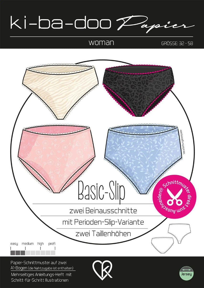 Basic Slip Damen, Ki-ba-doo Papierschnittmuster