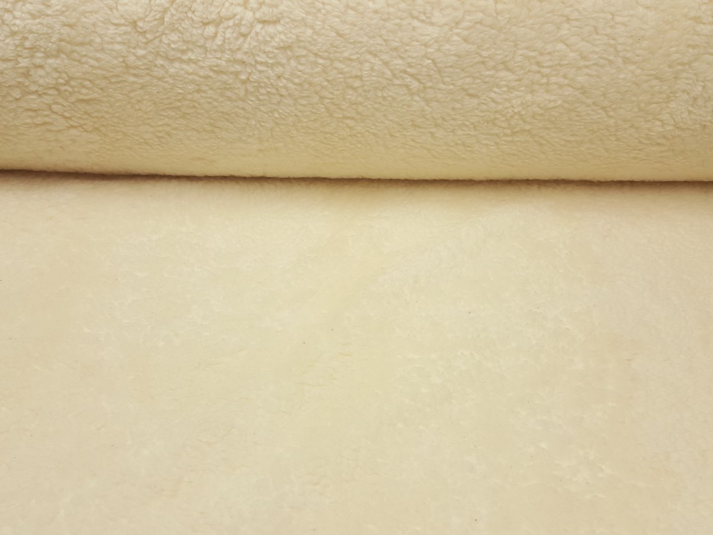 Einzelstück Baumwoll Teddy ecru