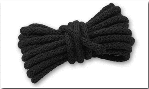 geflochtene Kordel 6mm schwarz