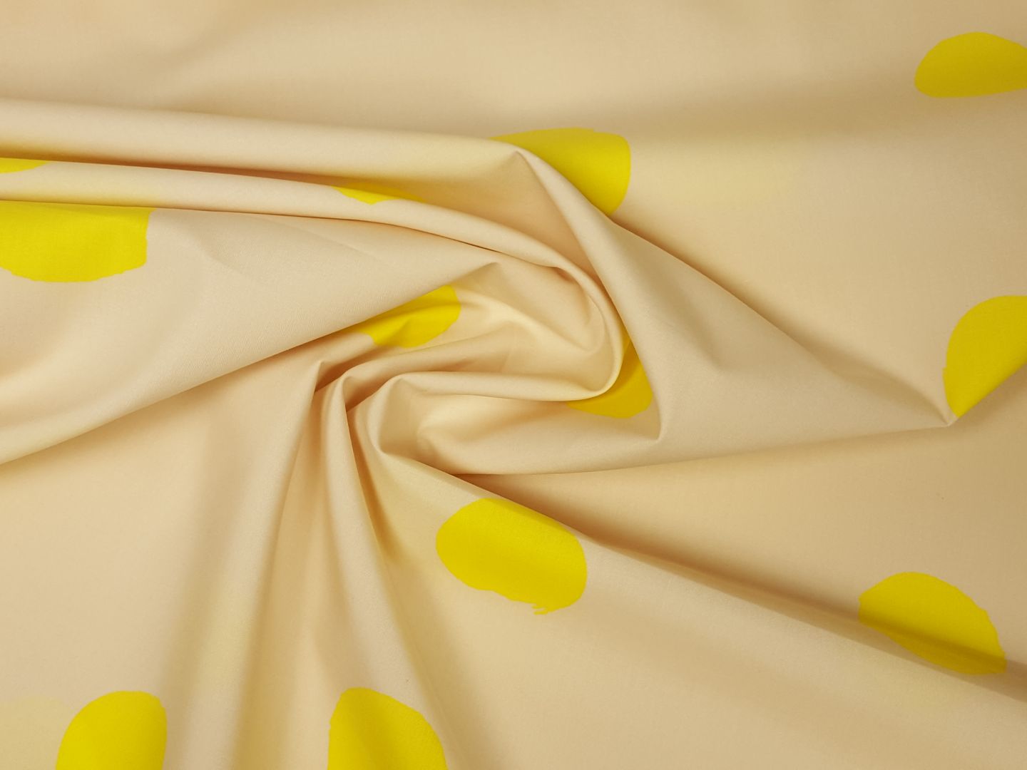 Baumwolltaft beige/gelb