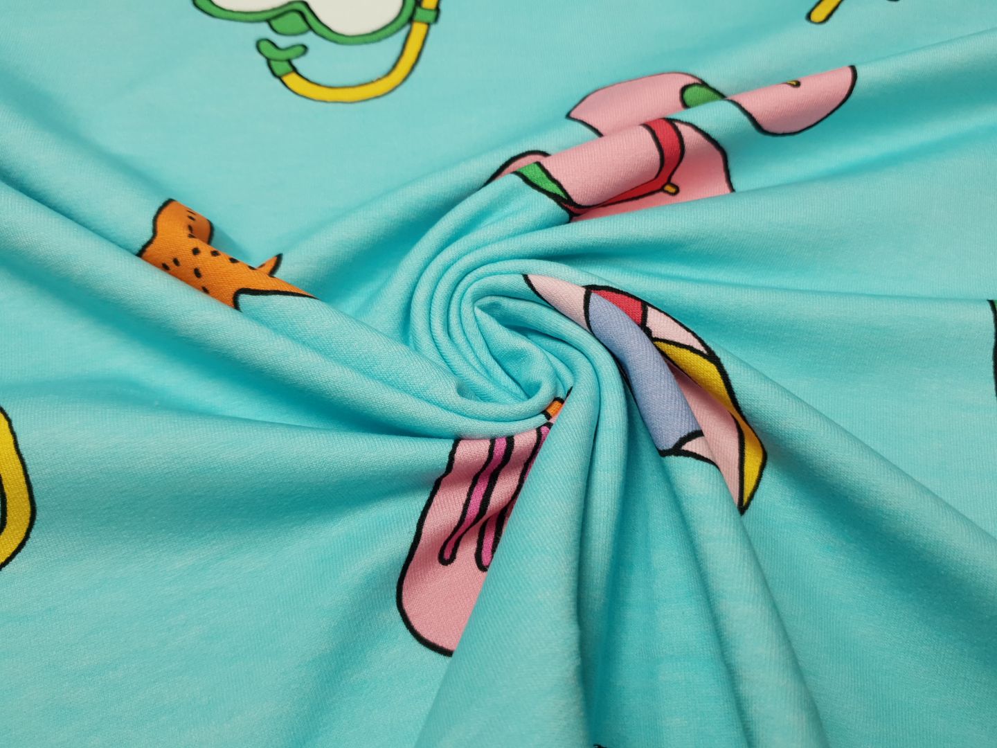 Beach hellblau/bunt