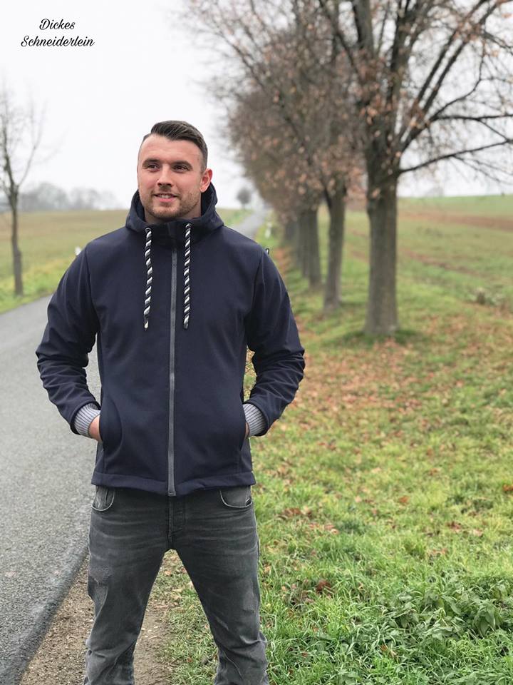 Papierschnittmuster Softshelljacke Herren von Fadenkäfer