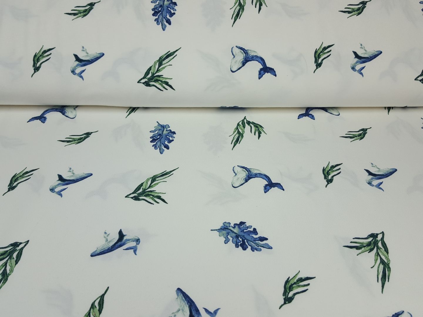 Bluewhale offwhite/blau/grün