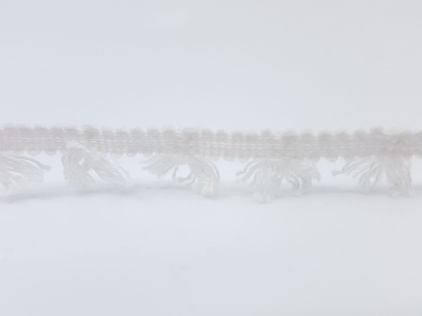 Boho Fransenband am Meter 15mm breit, weiss
