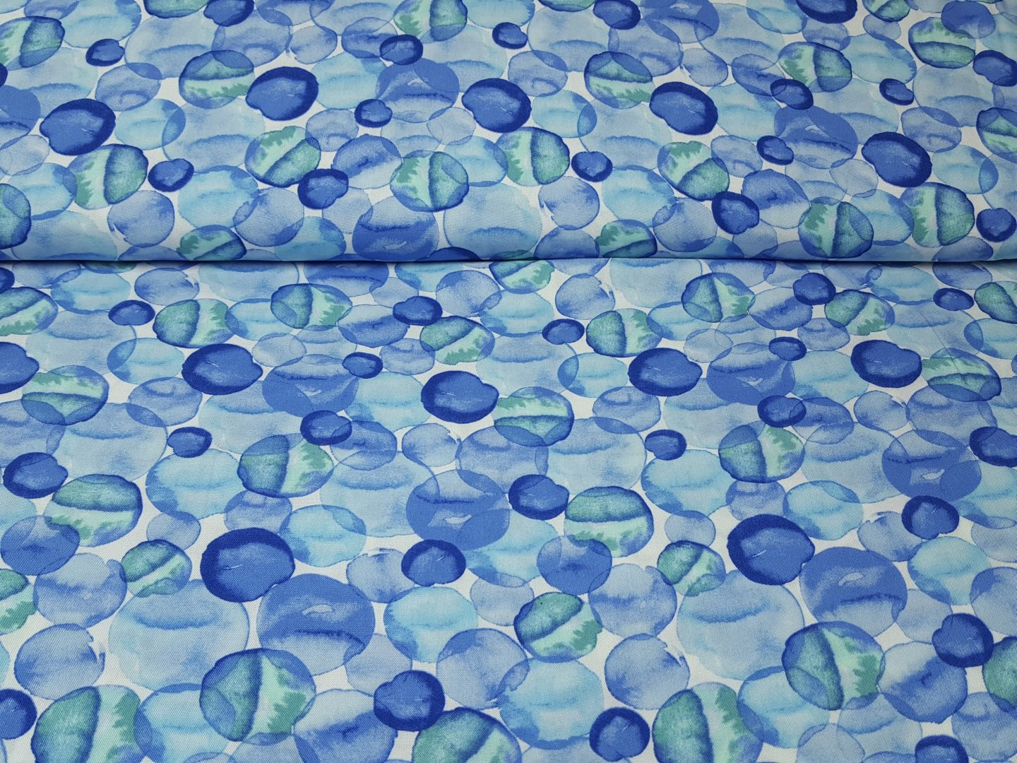 Bubbles offwhite/royalblau