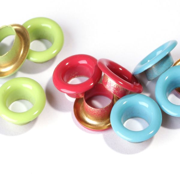 Bunte Ösen 8mm 20 Stück diverse Farben