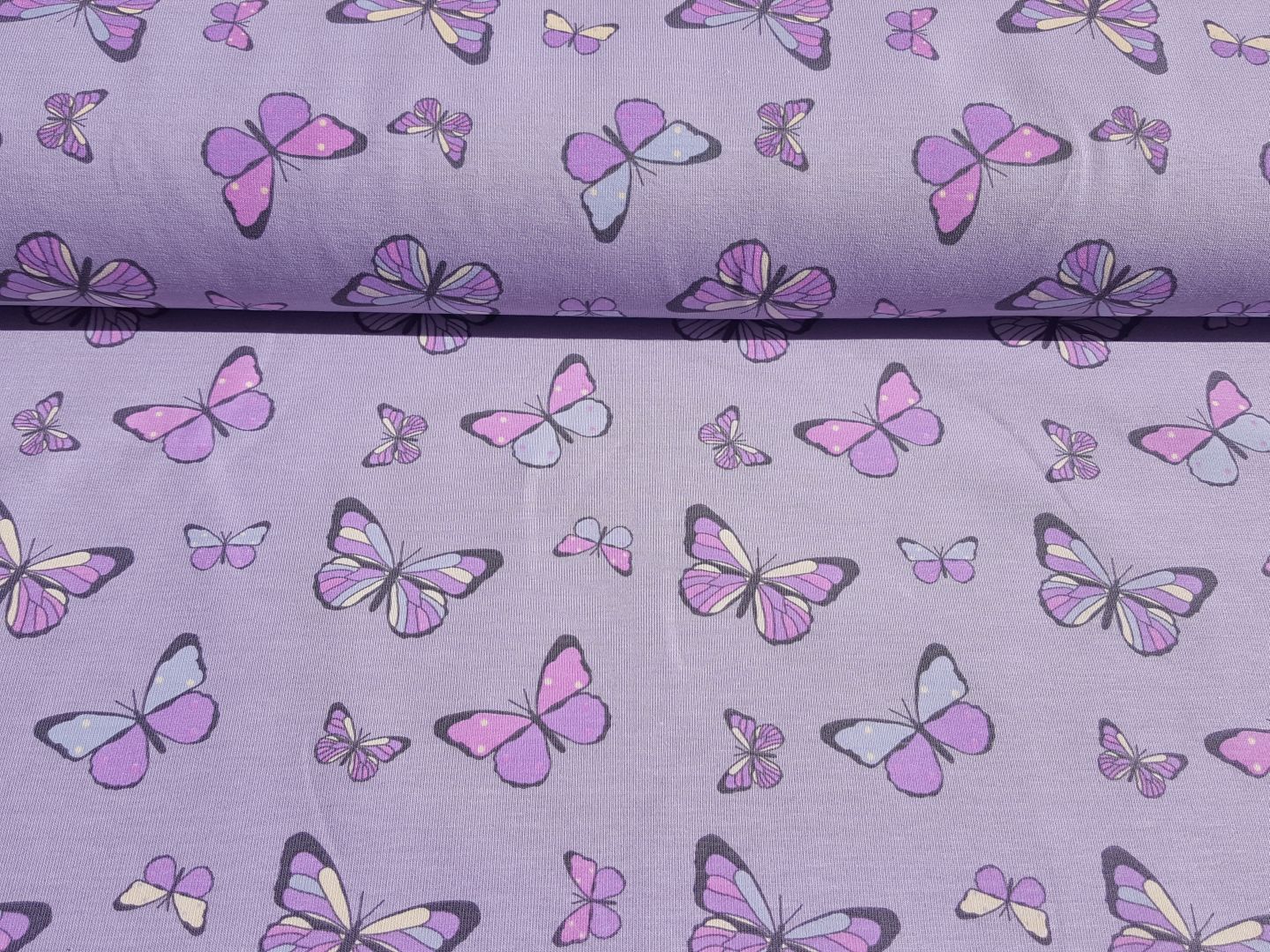 Einzelstück Butterfly lilagrau/weiss/bunt