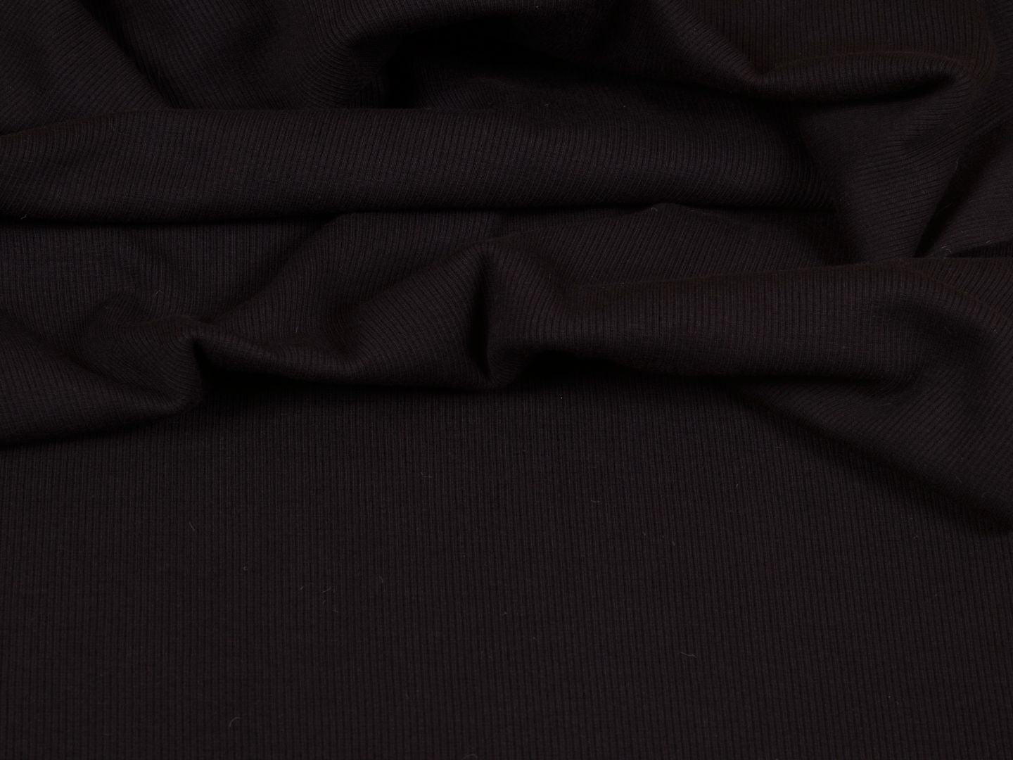 Bündchenstrick schwarz