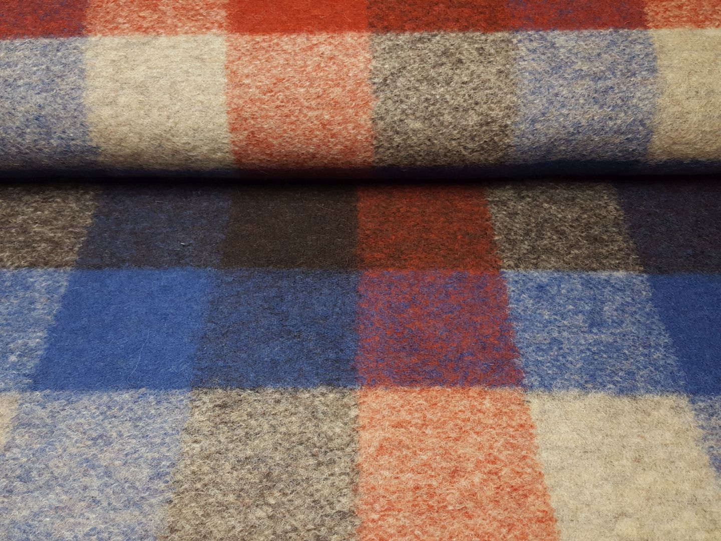 Cacao rost/jeansblau/beige