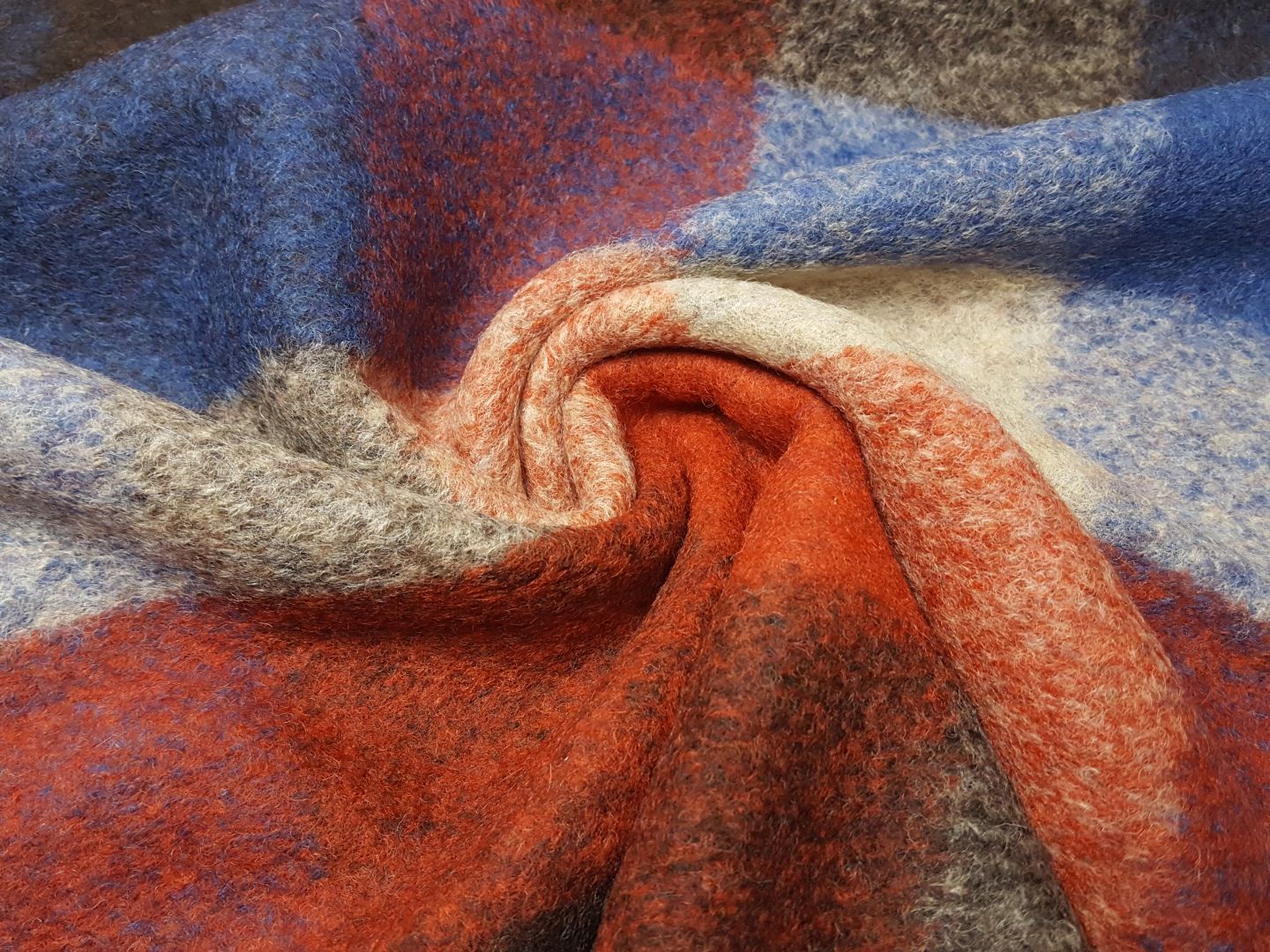 Cacao rost/jeansblau/beige