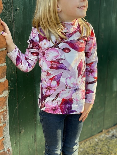 Papierschnittmuster Rollkragen Pullover Kinder von Fadenkäfer