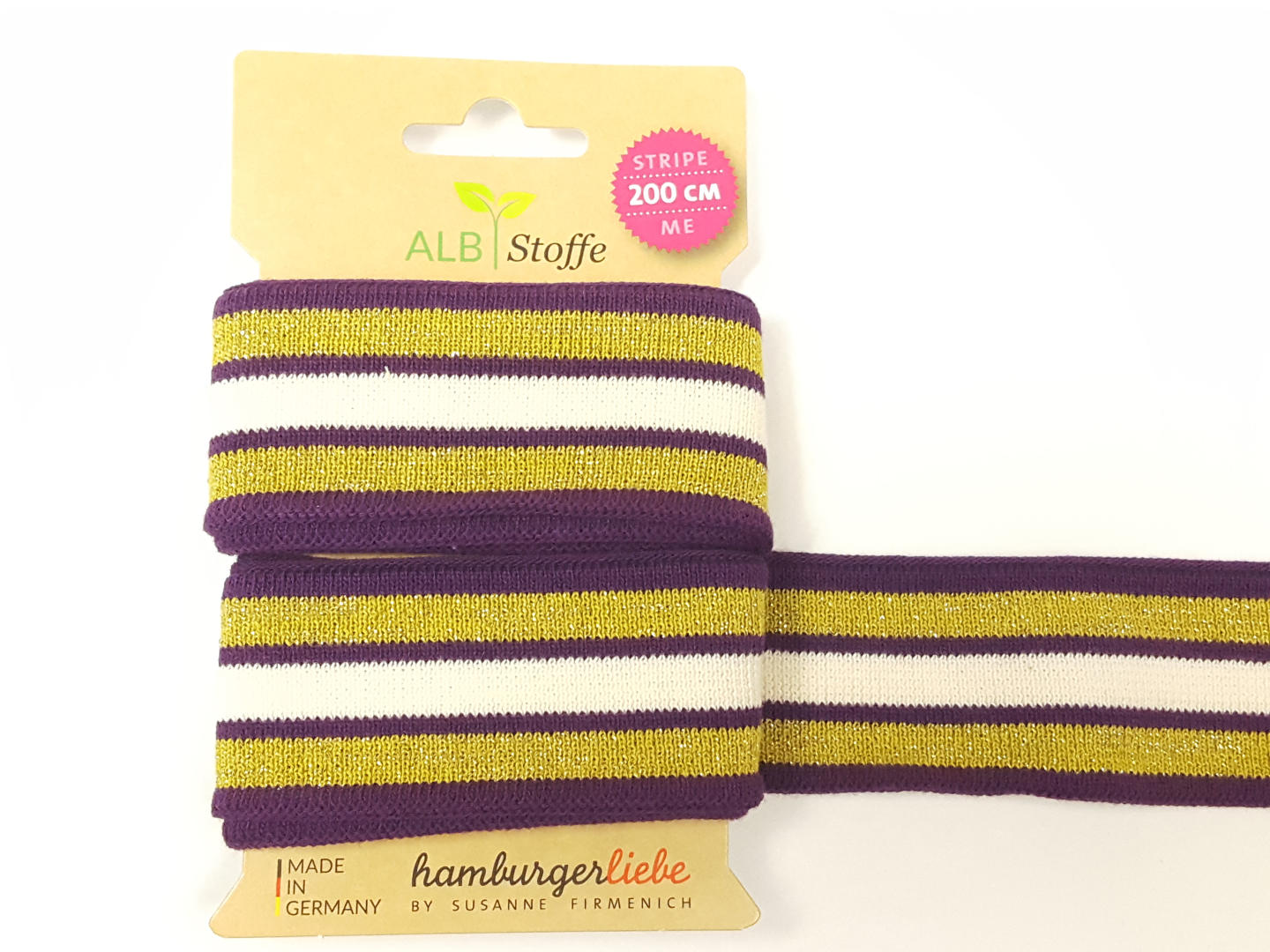 Checkpoint Stripe Me Ripsband violett/gold/offwhite