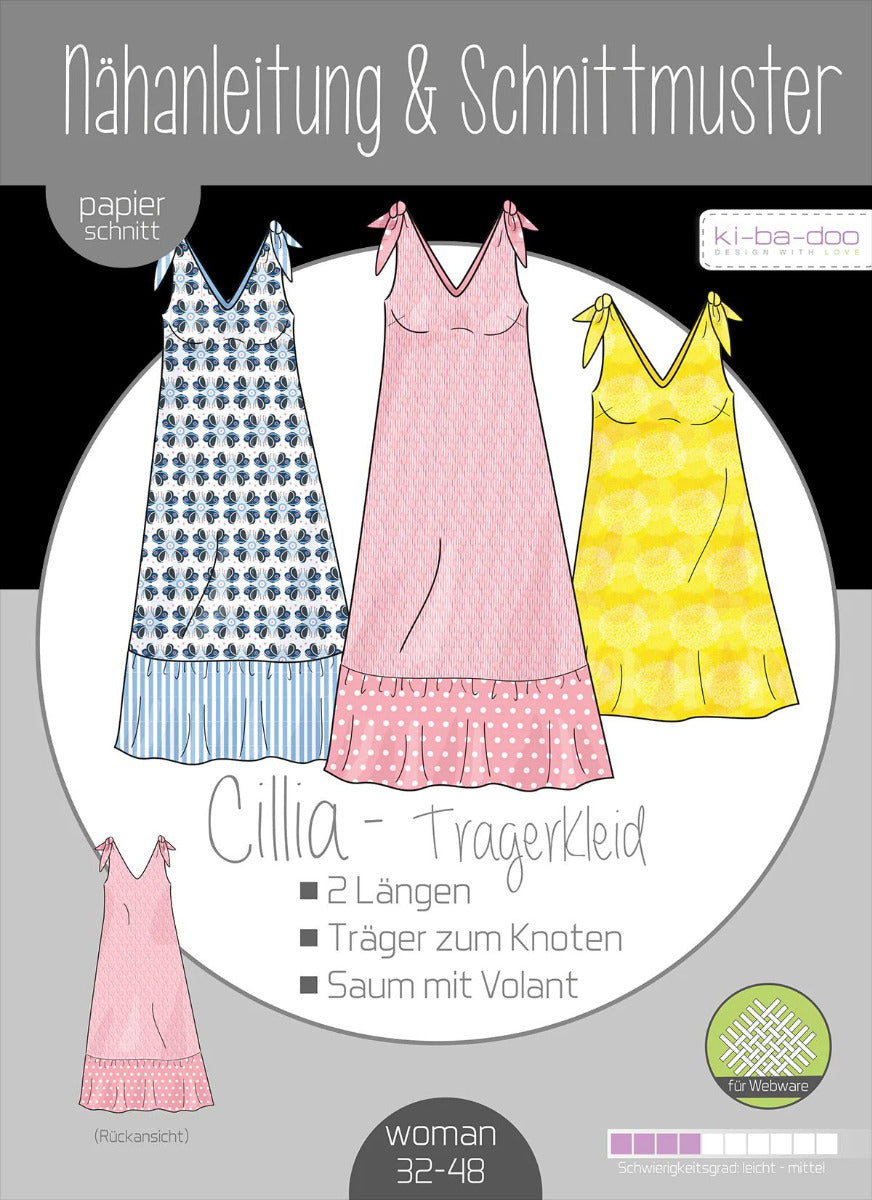 Knoten-Kleid Cillia Damen, Ki-ba-doo Papierschnittmuster
