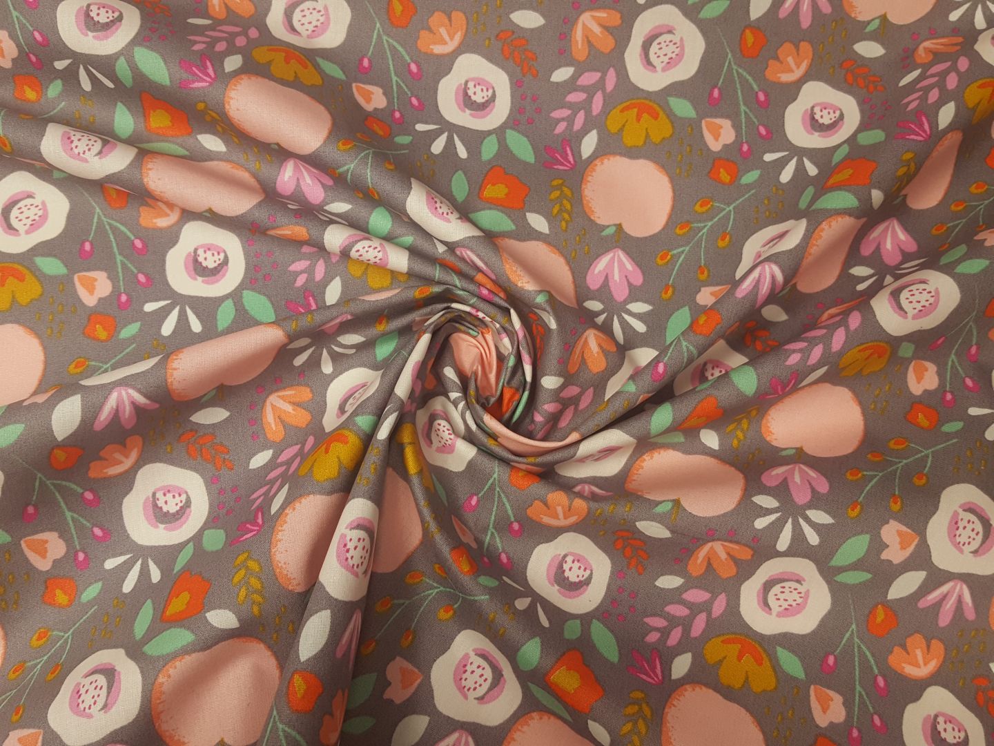Coated Peach graublau/lachs/rosa