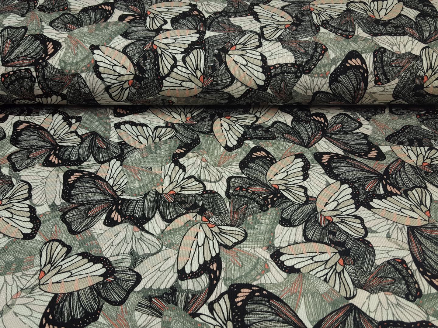 Einzelstück Coral Butterfly creme/koralle/schwarz