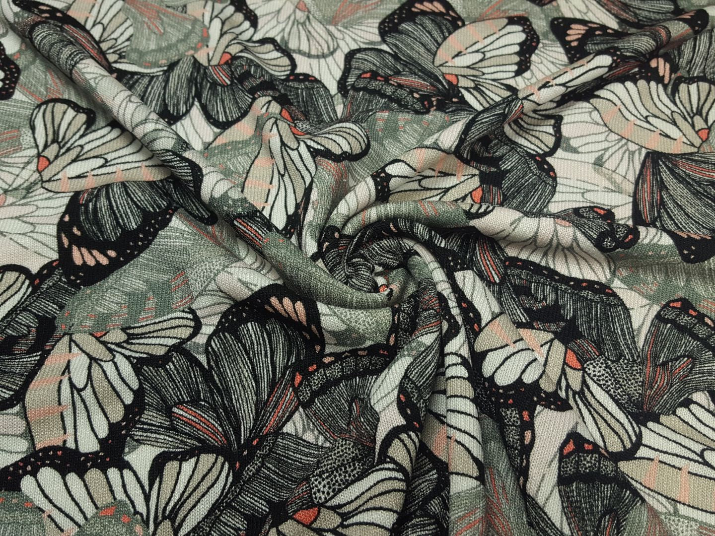 Einzelstück Coral Butterfly creme/koralle/schwarz