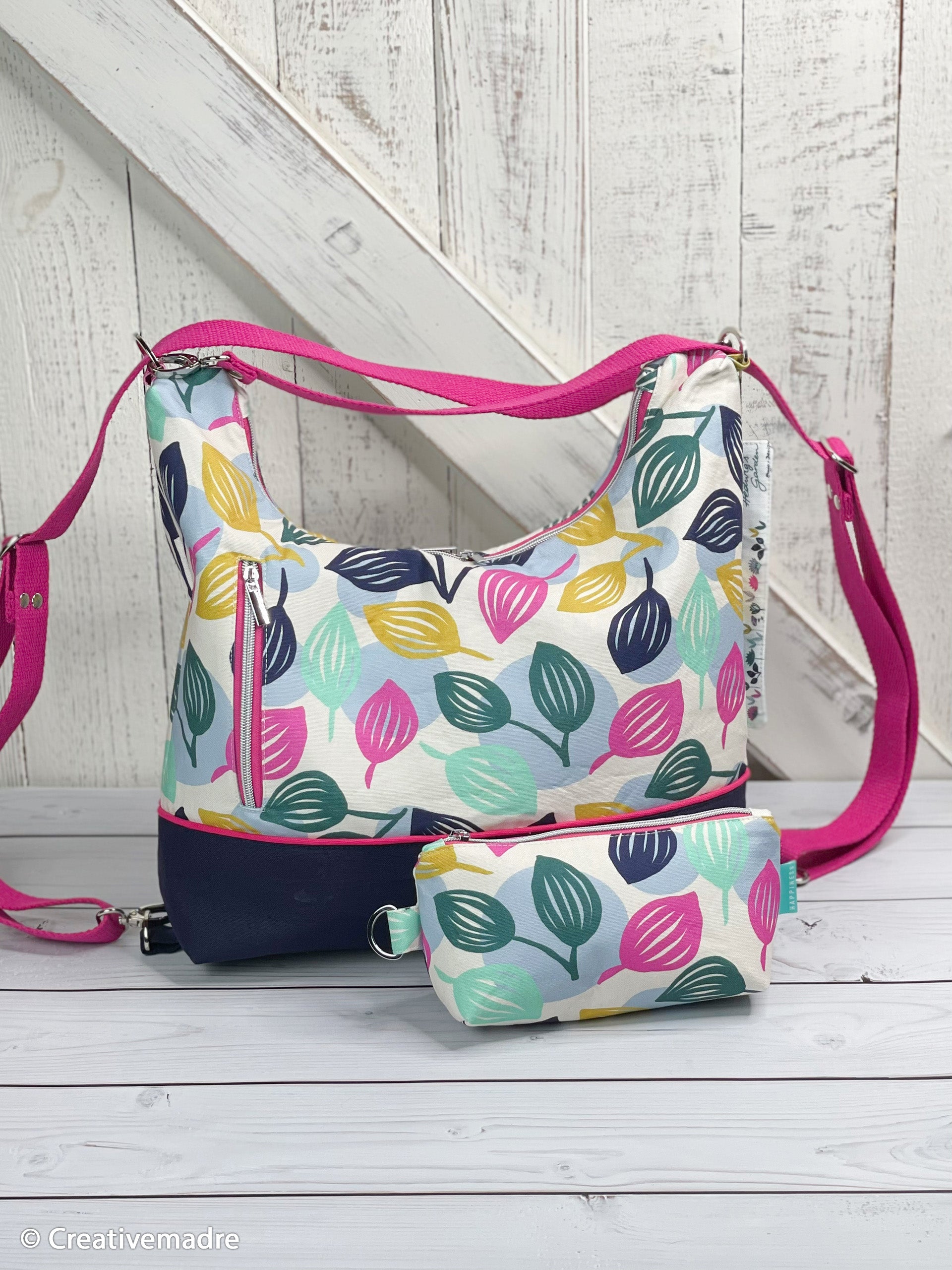 Dots & Leaves by Emjo Design ecru/hellblau/pink/mint