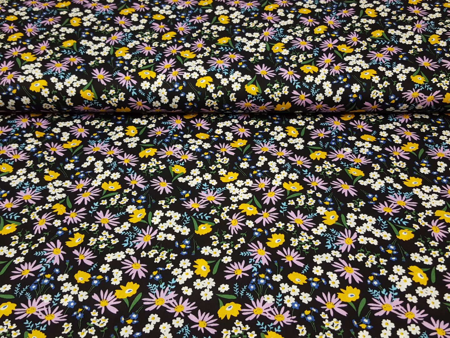 Daisies schwarz/flieder/gelb