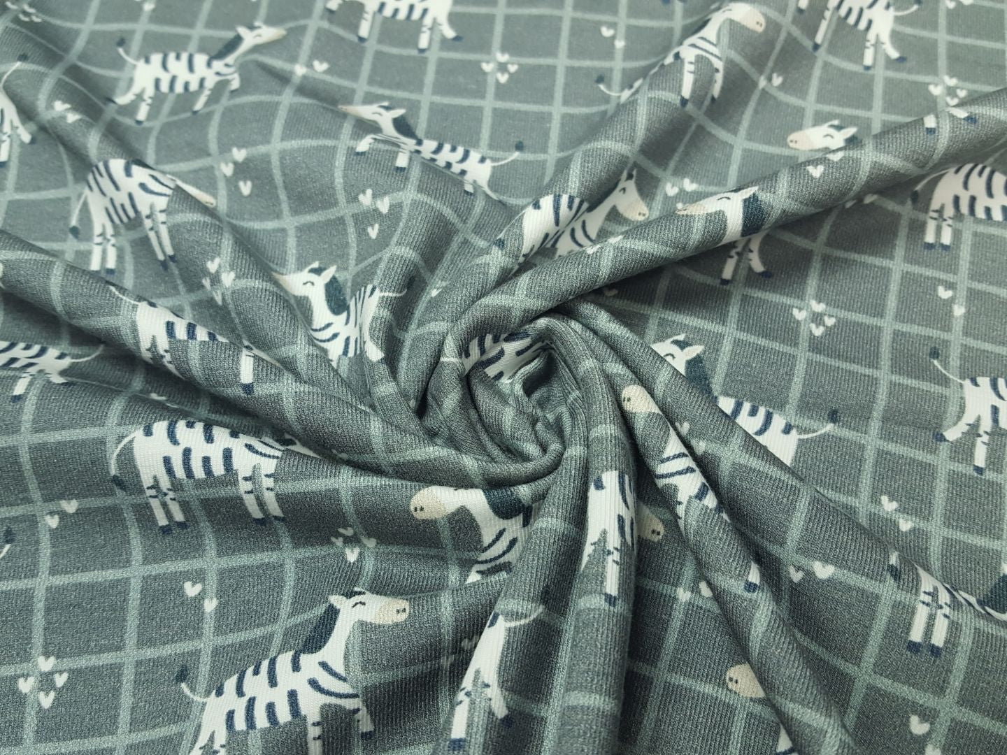 Dancing Zebra grau/offwhite