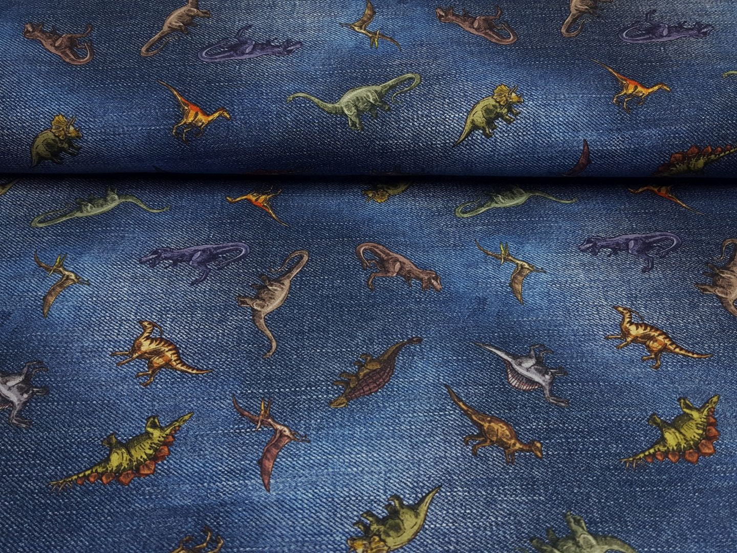 Einzelstück Denim Dinos denim/olive/braun