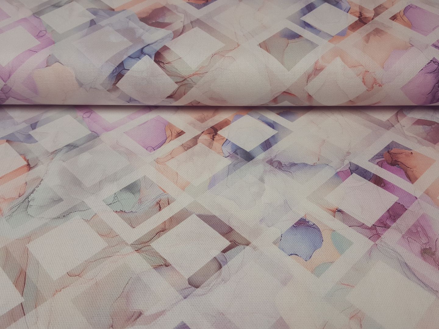 Diagonal Check offwhite/pastell