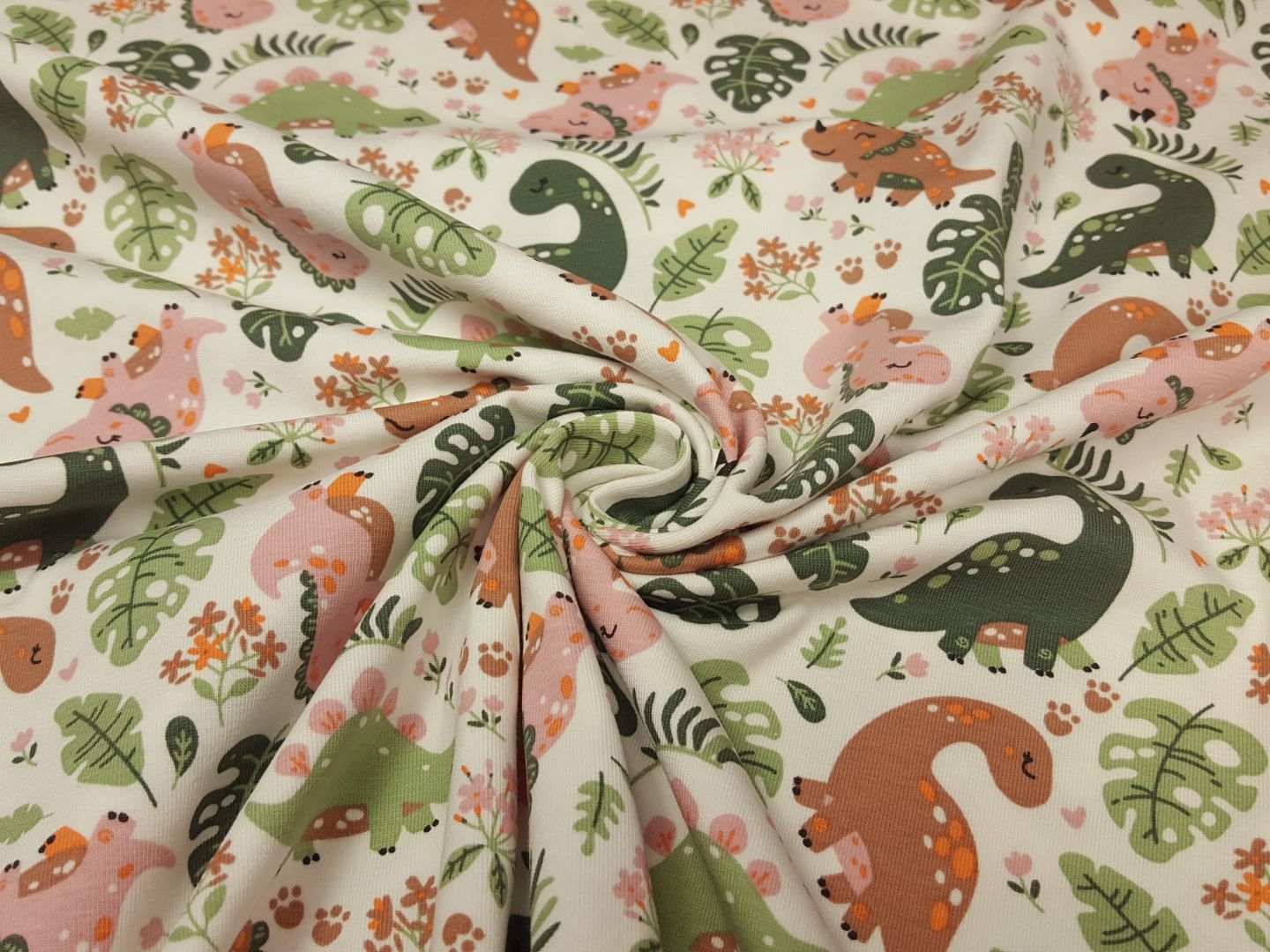 Dinos offwhite/rosa/lindengrün