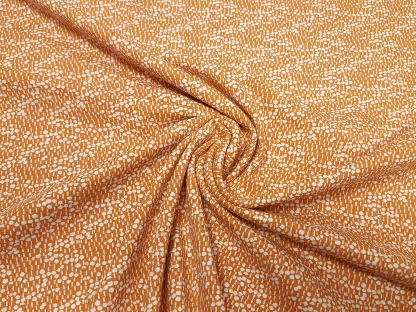 Dots and Stripes terracotta-weiss