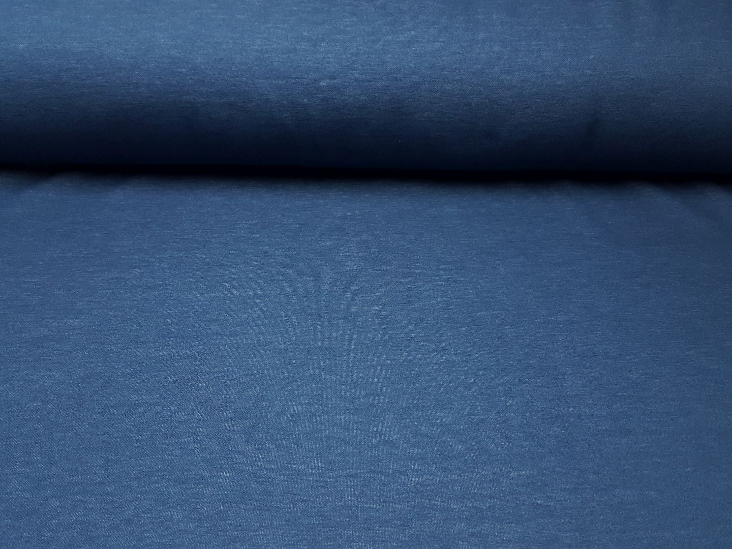 Doubleface Sweat jeansblau melange