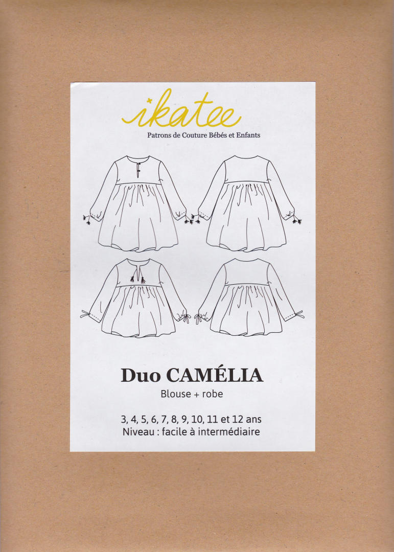 Duo Camélia Bluse und Kleid für Kinder, Ikatee Papierschnittmuster