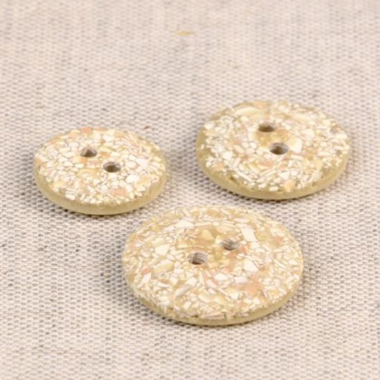 Eierschalenknöpfe 15mm khaki