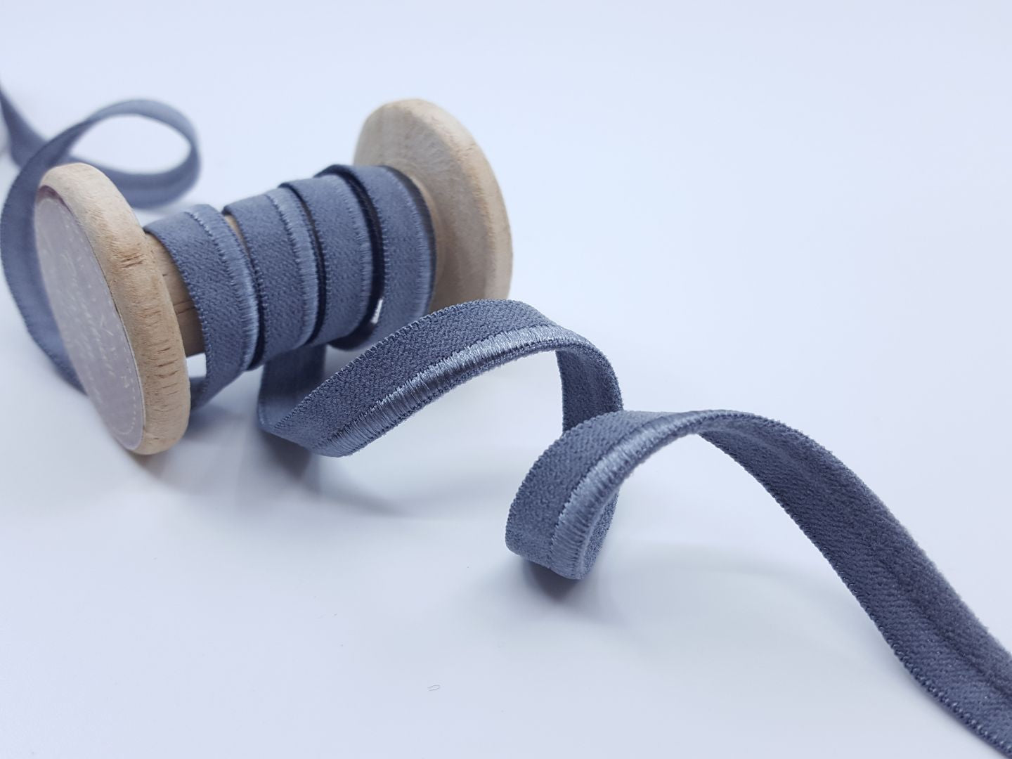 elastische Paspel 10 mm doppelseitig grau