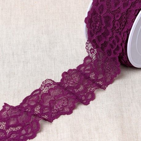 elastische Spitze 55mm pflaume