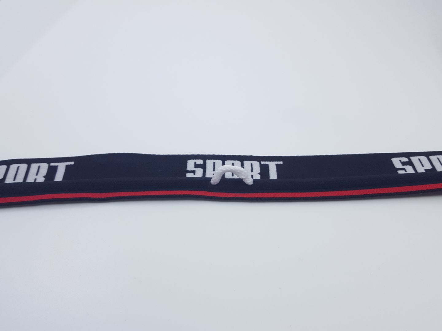 Elastisches Gummiband mit Kordel 40mm Sport schwarz