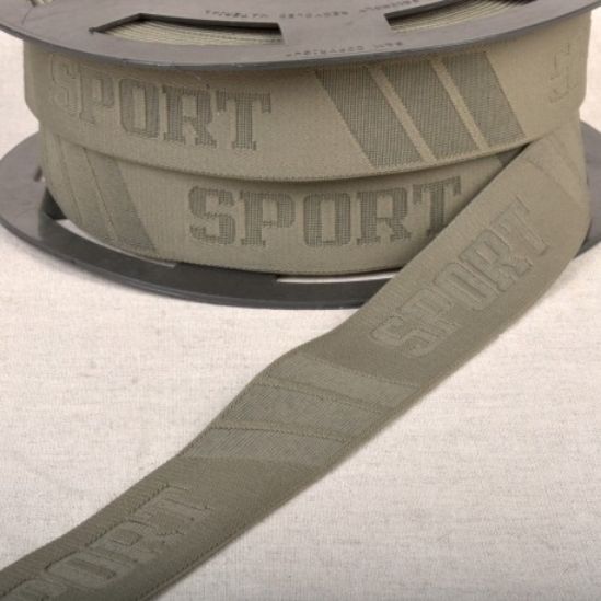 Elastisches Gummiband Sport 32mm khaki