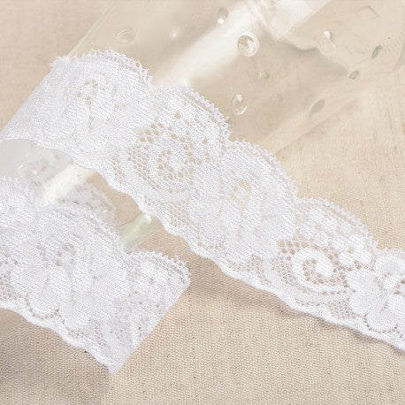 Elastische Spitze Blumen 30mm