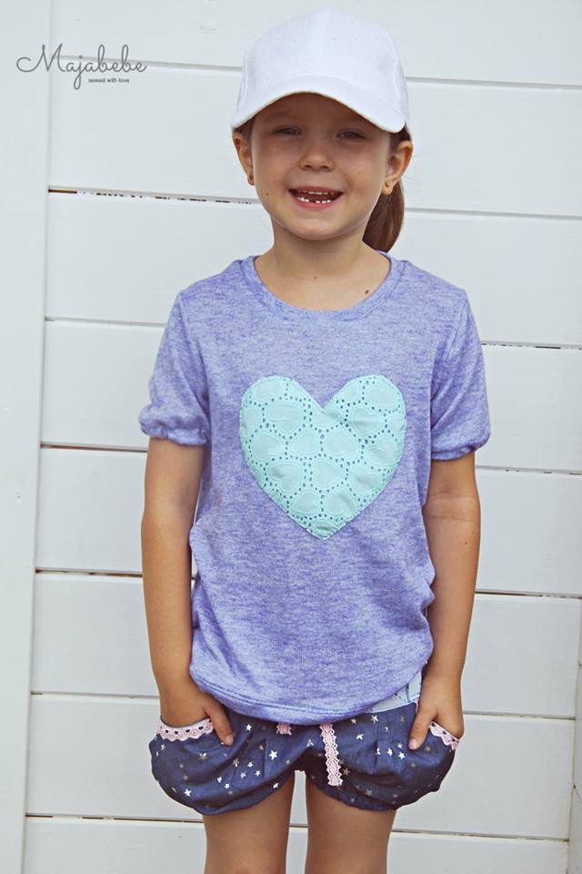 Papierschnittmuster Basicshirt Kinder von Fadenkäfer