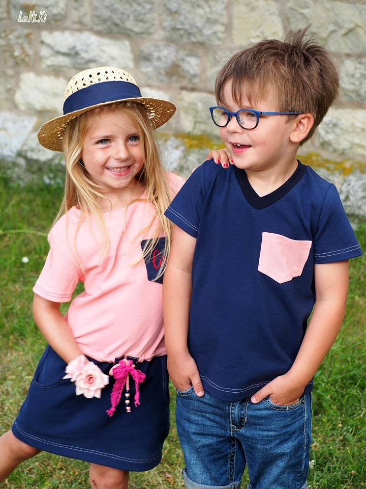 Papierschnittmuster Basicshirt Kinder von Fadenkäfer