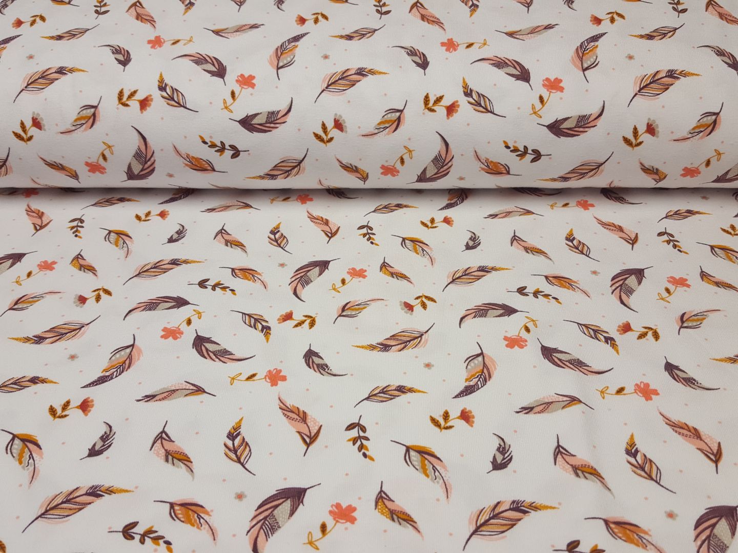Feathers offwhite/korall/mauve/ocker