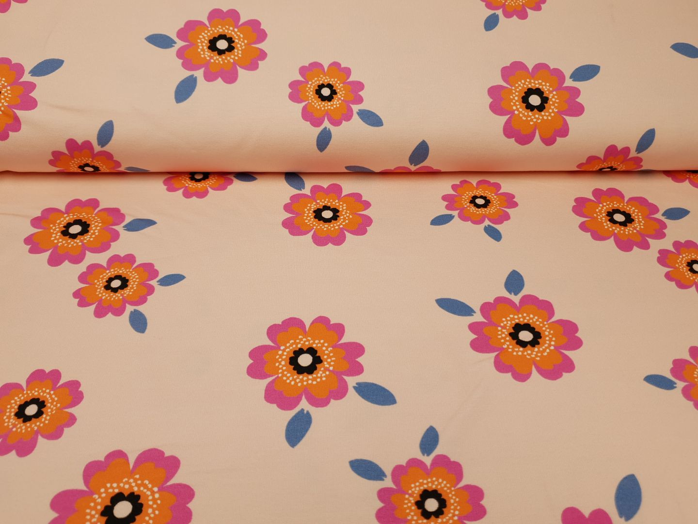 Fleur apricot/magenta/orange