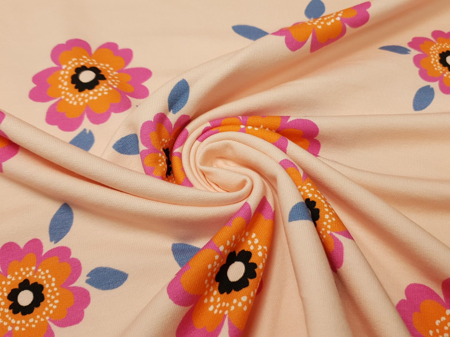 Fleur apricot/magenta/orange