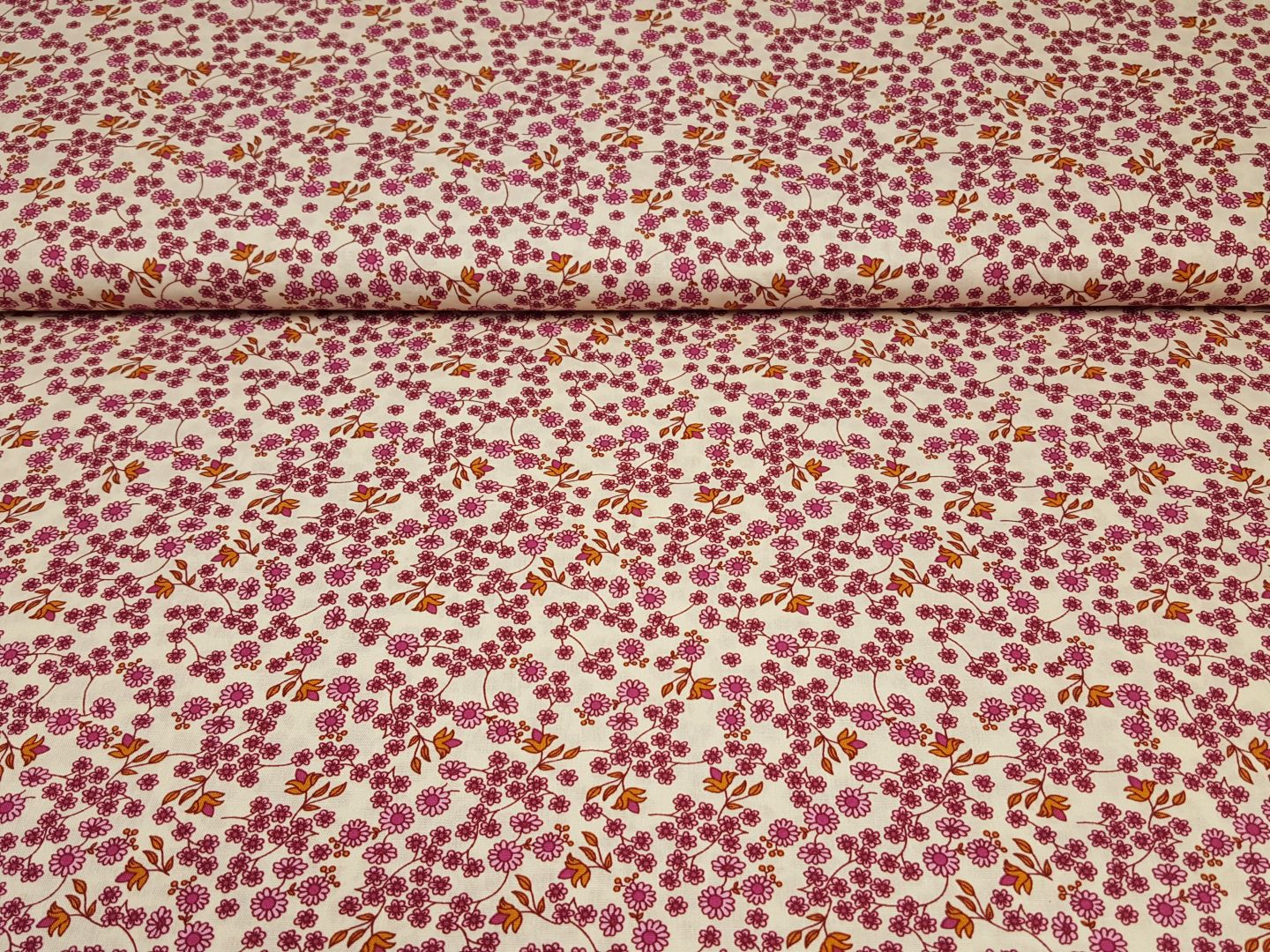 Fleur ecru/pink/ocker