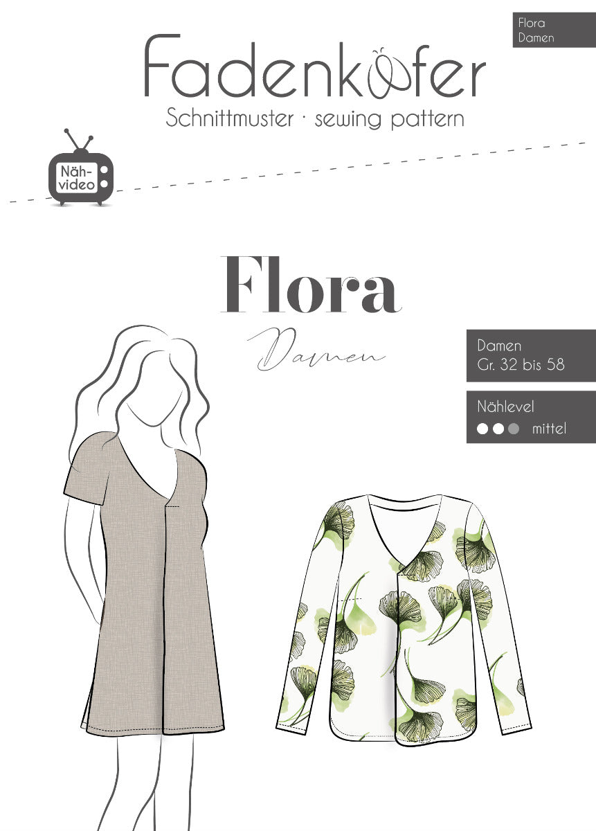 Papierschnittmuster Flora Damen von Fadenkäfer