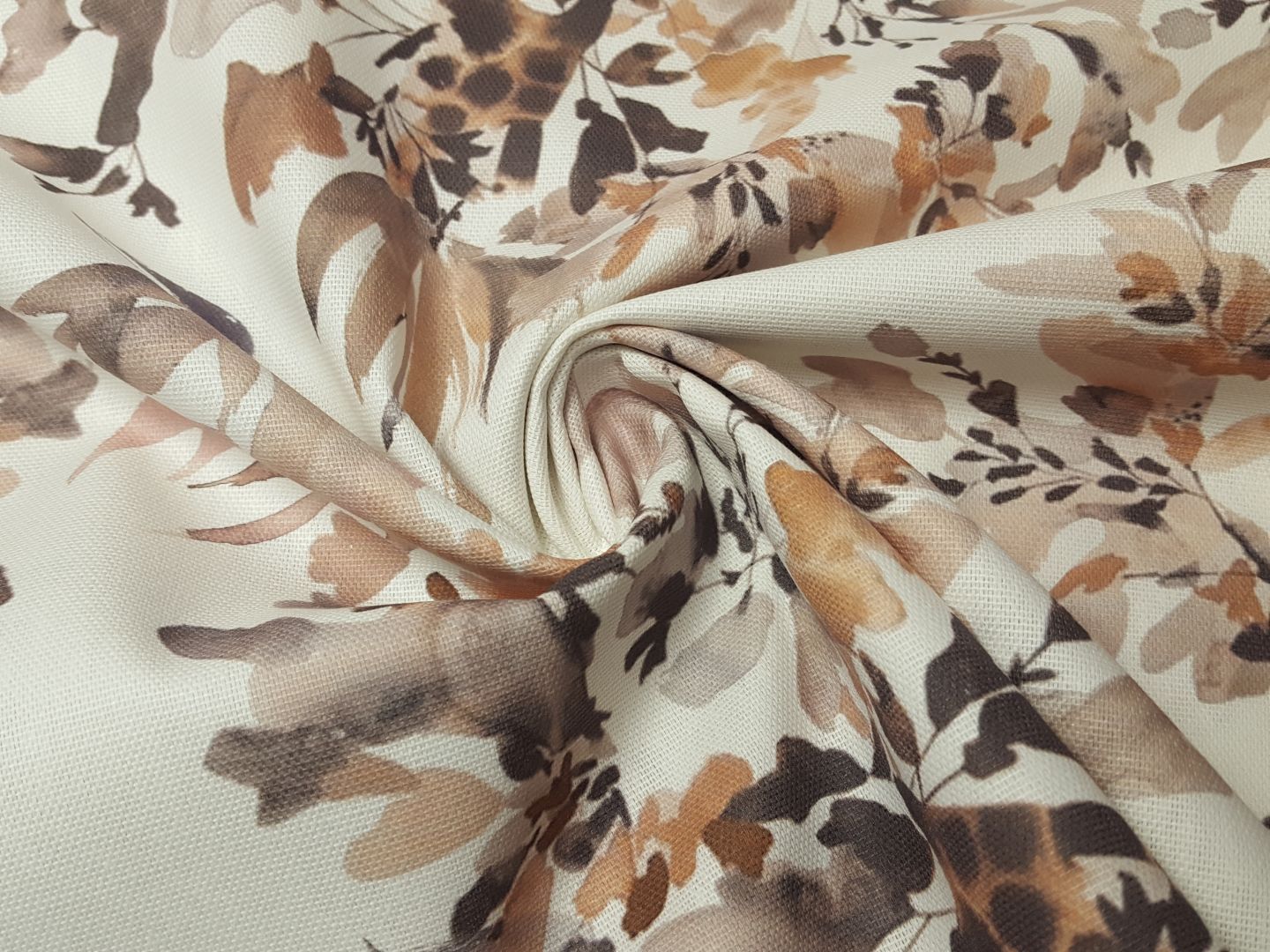 Flowers creme/fuchsbraun/beige