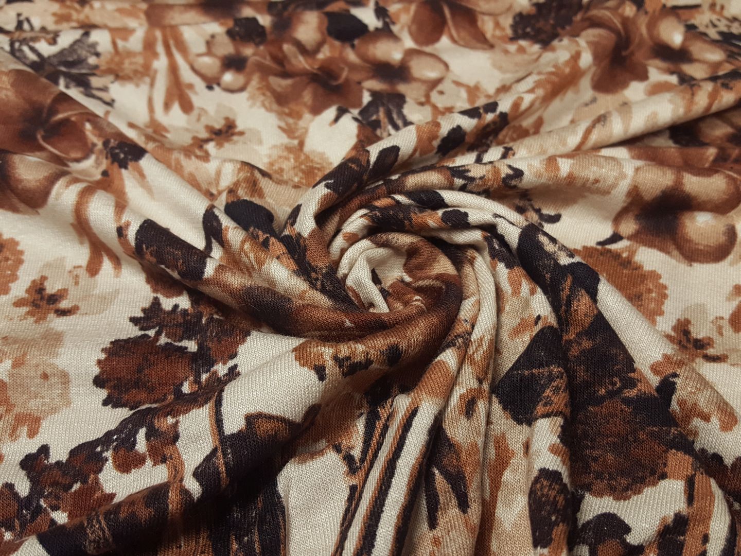 Flowers creme/fuchsbraun/braun