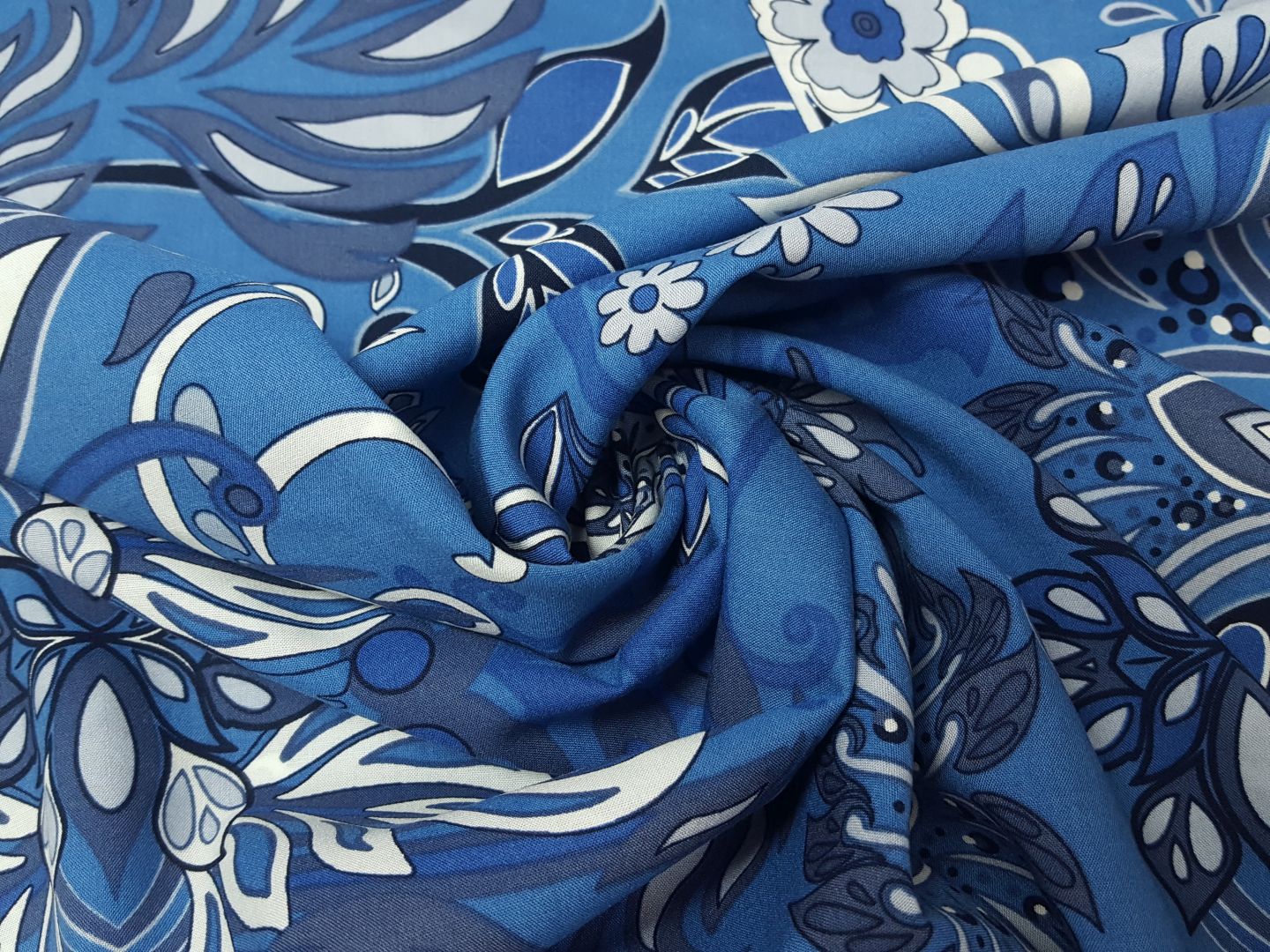 Flowers denim/hellblau